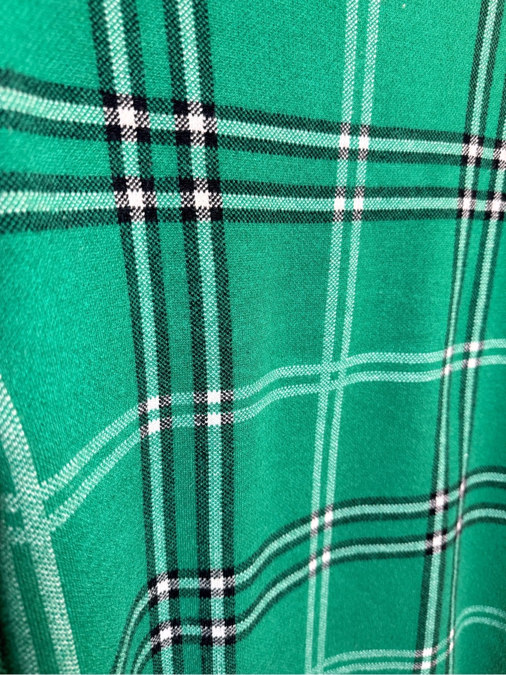 Nicole Miller Green Plaid Mock Neck Sweater small - Picture 6 of 8